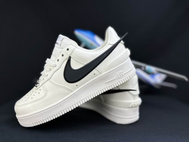 Cheap Nike Air Force 1 White Black Big Swoosh Shoes Men and Women-22 - Click Image to Close